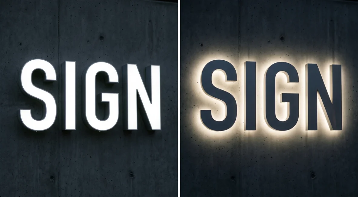 halo signage differences