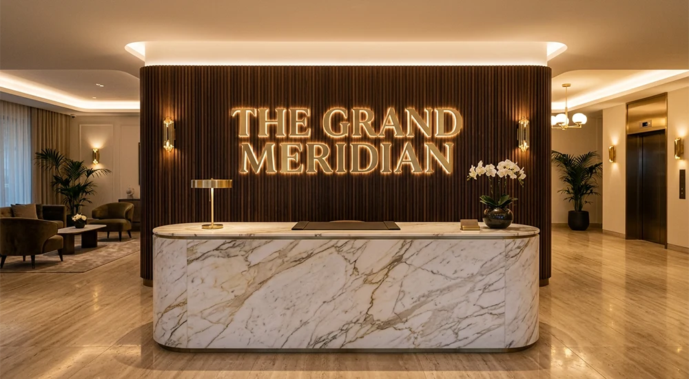 hotel signage indoor led letters