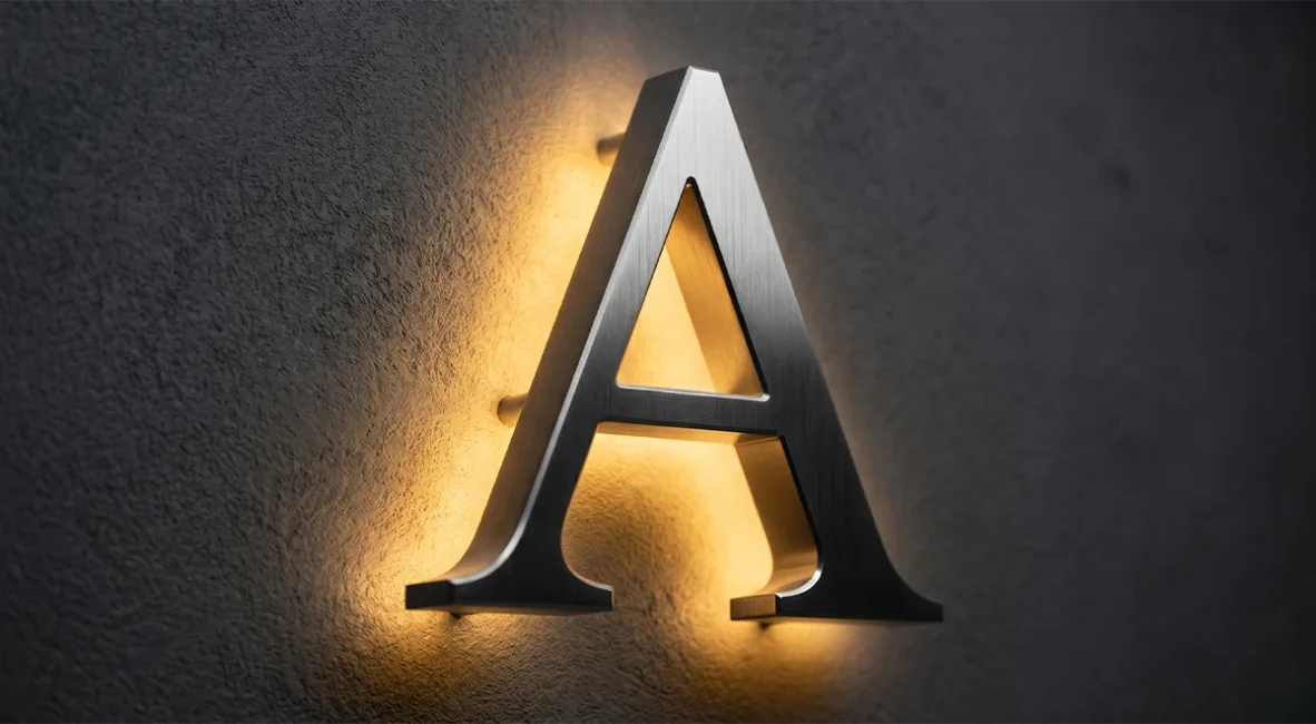 litere luminoase reclame vizibile